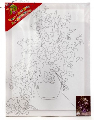 Полотно з контуром Польові квіти на підрамнику 30 х 40 см 950586 Полотно з контуром Польові квіти на підрамнику 30 х 40 см 950586