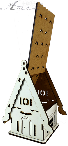 Будинок № 3 скринька з дахом, що відкривається, з МДФ 11 х 9 х 17 см AS-6239, М-2076 фото 3 Будинок № 3 скринька з дахом, що відкривається, з МДФ 11 х 9 х 17 см AS-6239, М-2076 фото 3