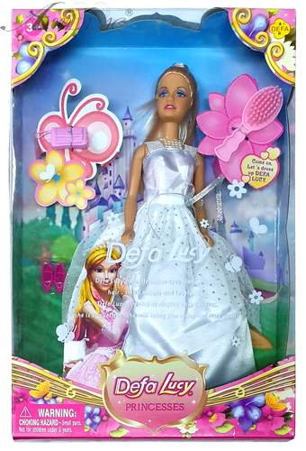 Лялька Defa принцеса з сумкою і гребінцем 28 см 8063 Лялька Defa принцеса з сумкою і гребінцем 28 см 8063