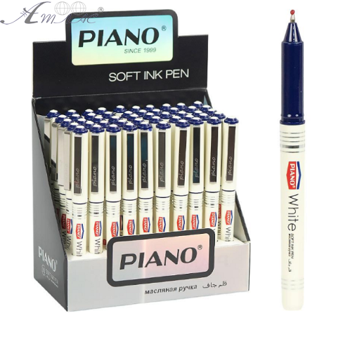 Ручка кулькова Piano White Синя  PS-308