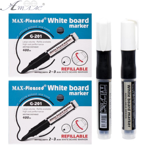 Маркер сухостираемый Max-Pleased скошенный черный 15152 Маркер сухостираемый Max-Pleased скошенный черный 15152