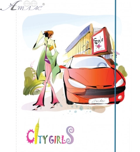 Папка на гумці А4 Leo City Girls L6010 Папка на гумці А4 Leo City Girls L6010