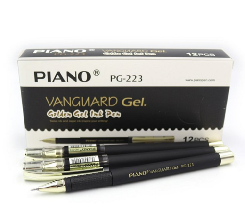 Ручка гелевая Piano Vanguard 0,5мм черная Soft-touch  РG-223