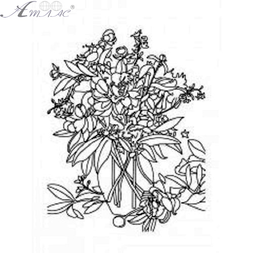 Полотно з контуром Ваза з півонією 30 х 40 см на підрамнику 950754 Полотно з контуром Ваза з півонією 30 х 40 см на підрамнику 950754