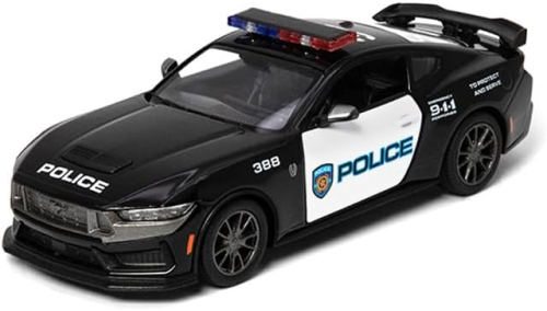 Машинка Kinsmart Ford Mustang 2024 Dark Horse Police черная KT5455WP Машинка Kinsmart Ford Mustang 2024 Dark Horse Police черная KT5455WP