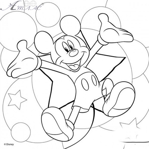 Полотно з контуром Міккі Маус - 2 на підрамнику 25 х 25 см 950735