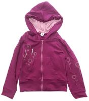 Кофта х/б для дівчинки футер р.128,134-68 на змійці з капюшоном 12915