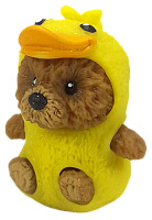 Іграшка силіконова антистрес, Ведмежа в костюмі каченяти 7 см  04357