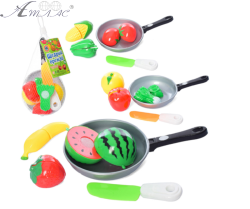 Игрушка набор Овощей на липучках с ножом и сковородой 4013D Игрушка набор Овощей на липучках с ножом и сковородой 4013D