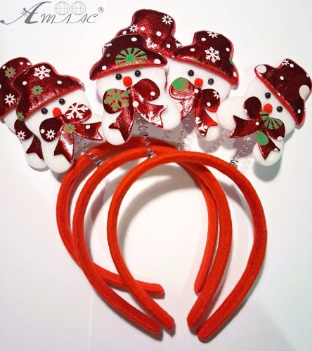 Обруч Новогодний со снеговиком 08500 Обруч Новогодний со снеговиком 08500