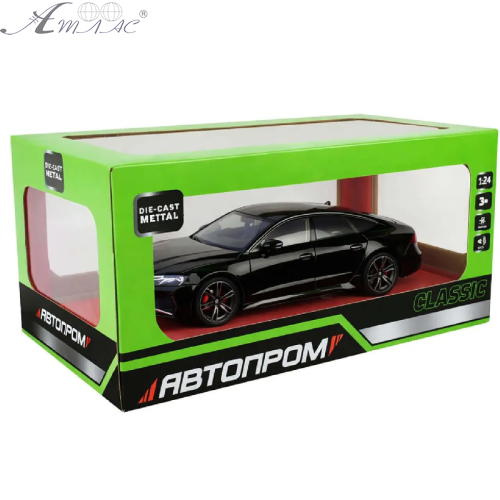 Машинка Автопром Audi RS7 Sportback чорна метал світло звук 20см AP7754 фото 3 Машинка Автопром Audi RS7 Sportback чорна метал світло звук 20см AP7754 фото 3