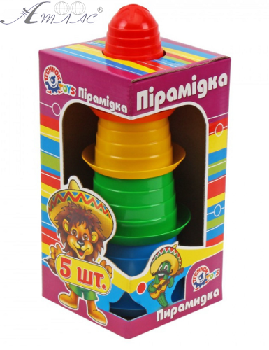 Іграшка Піраміда пластикова Самбреро 1 11 х 27 см з пасочок 2681 Іграшка Піраміда пластикова Самбреро 1 11 х 27 см з пасочок 2681