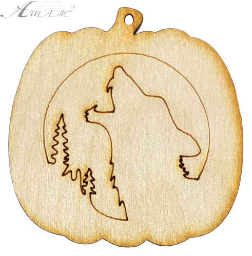 Фигурка фанерная - Тыква с волком 5,5 x 5,5 см AS-4615, В-0221 Фигурка фанерная - Тыква с волком 5,5 x 5,5 см AS-4615, В-0221