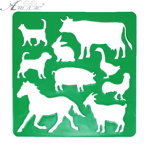 Трафарет "Животные Домашние" 1 шт 13 см AS-0254 Трафарет "Животные Домашние" 1 шт 13 см AS-0254