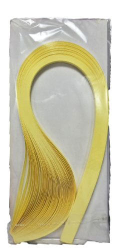 Бумага для Квиллинга  Желтый пастель  5мм 50полос 42см  00950