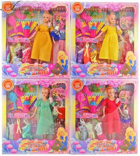 Іграшка Лялька вагітна Sunshine з 3 платтями у коробці 9803-12 Іграшка Лялька вагітна Sunshine з 3 платтями у коробці 9803-12