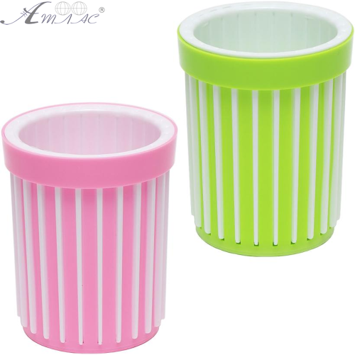 Стакан для ручек двойной круглый 8*10см пластик 07588 Стакан для ручек двойной круглый 8*10см пластик 07588