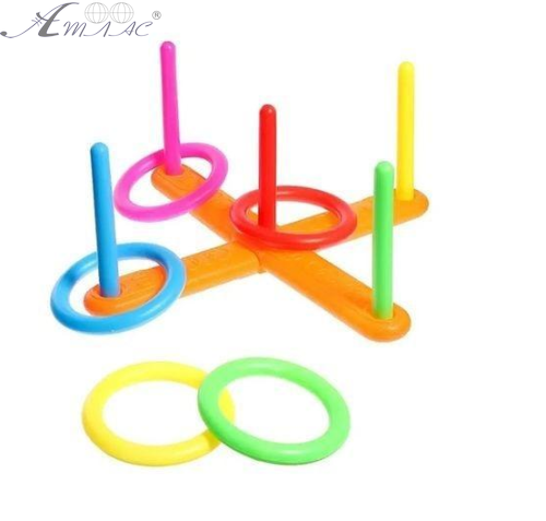 Іграшка КільцеБрос хрест 5 штирів, 5 кілець YT3246D у сітці Іграшка КільцеБрос хрест 5 штирів, 5 кілець YT3246D у сітці