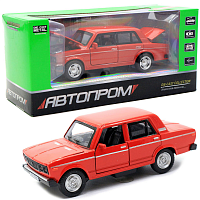 Машинка Автопром ВАЗ 2106 Жигули Красная свет звук металл 14см  7642