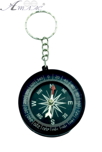Брелок Компас пластик 4см черный корпус 10326 Брелок Компас пластик 4см черный корпус 10326