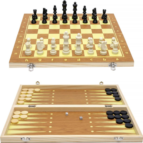 Игра Настольная Шашки, Шахматы, Нарды 3 в 1 дерево 34см 623А фото 2 Игра Настольная Шашки, Шахматы, Нарды 3 в 1 дерево 34см 623А фото 2