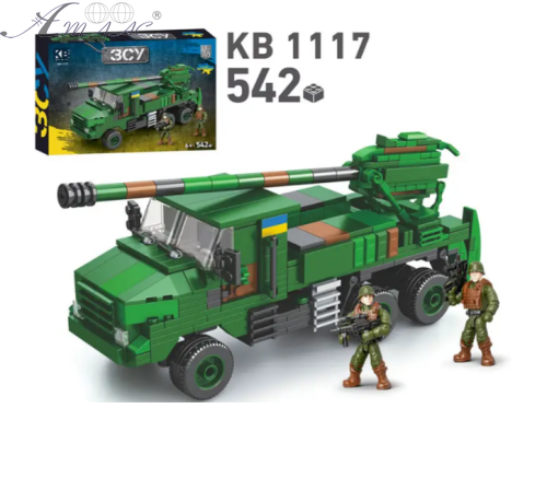 Конструктор ЗСУ установка Цезарь 542 деталей КВ1117 Конструктор ЗСУ установка Цезарь 542 деталей КВ1117
