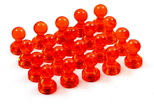 Магніт неодимимовий Пішак прозорий для дошки 16х11мм 1шт Червоний  01560