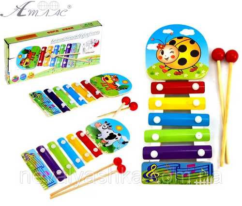 Игрушка Ксилофон музыкальная с 2 молоточками  88933