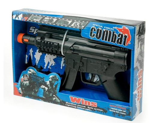 Игрушка Оружие Автомат со световыми и звуковыми эффектами 24 см 0014 Игрушка Оружие Автомат со световыми и звуковыми эффектами 24 см 0014