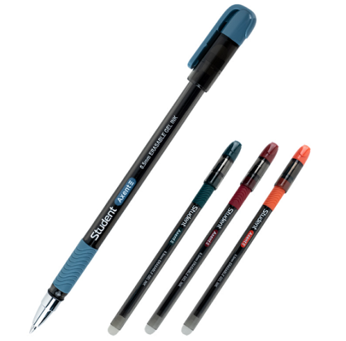 Ручка гелевая, пишет-стирает, Student черная  AG1071-01-A