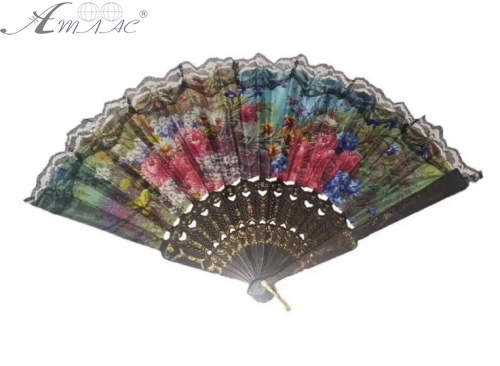 Игрушка Веер Черное ручной складной из ткани 23 см 06439 Игрушка Веер Черное ручной складной из ткани 23 см 06439