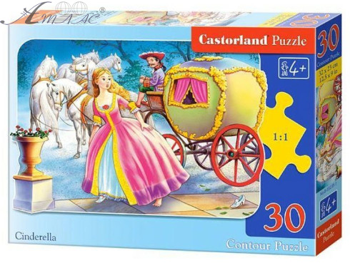 Игрушка Пазлы 30 Castorland Золушка 32 х 23 см B-03037 Игрушка Пазлы 30 Castorland Золушка 32 х 23 см B-03037