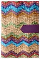 Щоденник недатований А5 ЛК шкірзамінник під тканину, яскравий EA5-7351-F