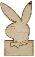 Фигурка фанерная - Зайка а-ля Playboy 7 см AS-4654, В-0154