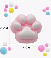 Іграшка таба Лапка рожева Антистрес Сквіш 7 см  0216