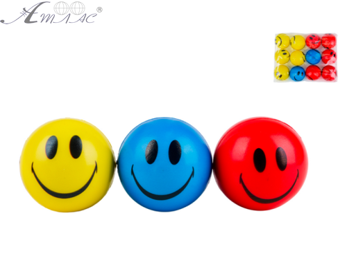 Игрушка Мячик мягкий фомовый 6см. Смайл 08310 Игрушка Мячик мягкий фомовый 6см. Смайл 08310