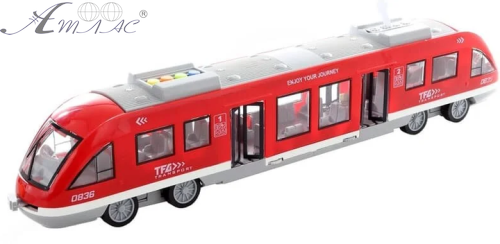 Игрушка Поезд Экспресс City Service Красный инерция свет звук 45см WY920A фото 2 Игрушка Поезд Экспресс City Service Красный инерция свет звук 45см WY920A фото 2