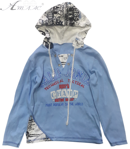 Кофта махрова з вишивкою та капюшоном, р. 56 (28) 15817