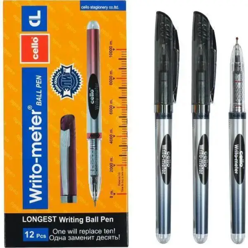 Ручка шариковая Cello Writo-meter 10 км черная 13061 фото 2 Ручка шариковая Cello Writo-meter 10 км черная 13061 фото 2
