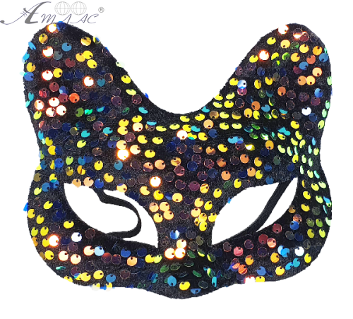 Игрушка Маска Кота черная с паетками 11674 Игрушка Маска Кота черная с паетками 11674