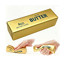 Игрушка Антистресс Сквиш - Масло Butter золото 13 см  17484