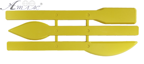 Стеки для пластилина набор 3 шт Желтые спаянные 125мм AS-0091 Стеки для пластилина набор 3 шт Желтые спаянные 125мм AS-0091