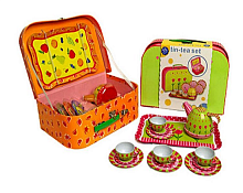 Игрушка Набор Чайный металл на 4 персоны в чемодане  066