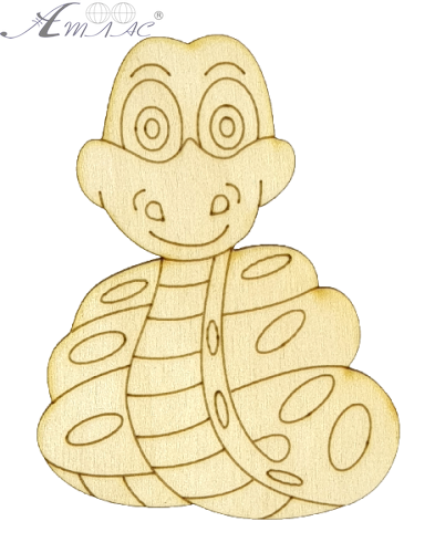 Фигурка фанерная - Змея № 5 удивленный 5,5х7,5см AS-4877 Фигурка фанерная - Змея № 5 удивленный 5,5х7,5см AS-4877