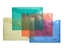 Папка на кнопке В5 4Office 18 х 26 см цвет микс  4-205