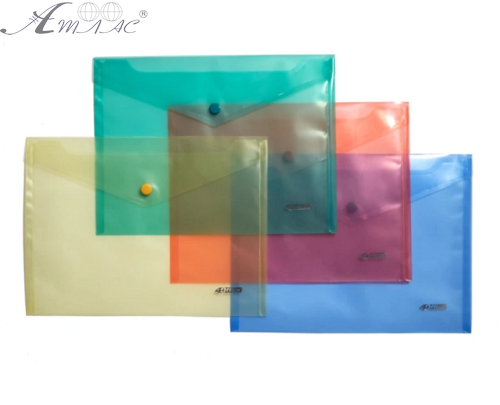 Папка на кнопке В5 4Office 18 х 26 см цвет микс 4-205 Папка на кнопке В5 4Office 18 х 26 см цвет микс 4-205