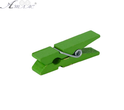 Прищепки декоративные Цветные 10 шт деревянные 3,5 см   11766 фото 2