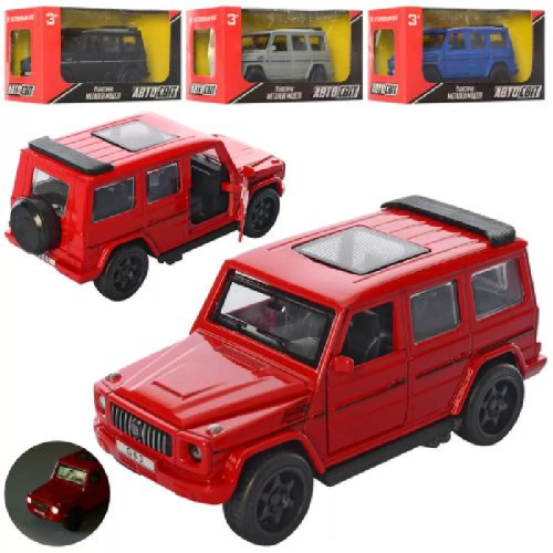 Машинка Автосвіт Mercedes-Benz G-Class кубик Красный матовый 12см 2433 фото 2 Машинка Автосвіт Mercedes-Benz G-Class кубик Красный матовый 12см 2433 фото 2
