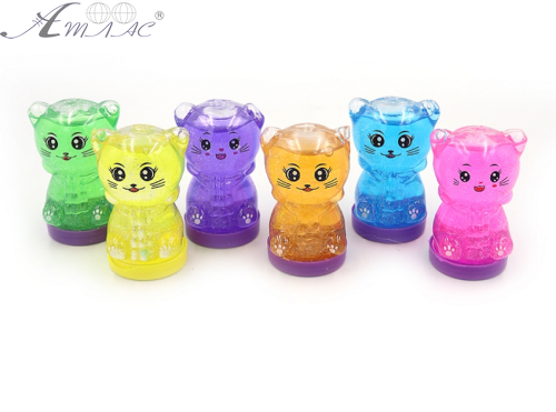 Игрушка Слайм Кошечка с глиттером 7 см в банке 9648 Игрушка Слайм Кошечка с глиттером 7 см в банке 9648
