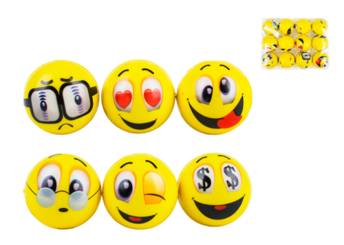 Игрушка Мячик мягкий фомовый 6 см Смайл Эмоции  08313 фото 2